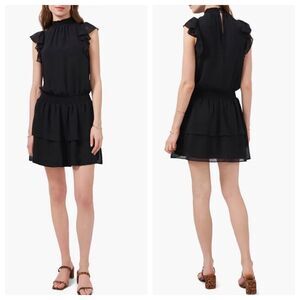 1. State Flutter Sleeve Dress Black Size Large
